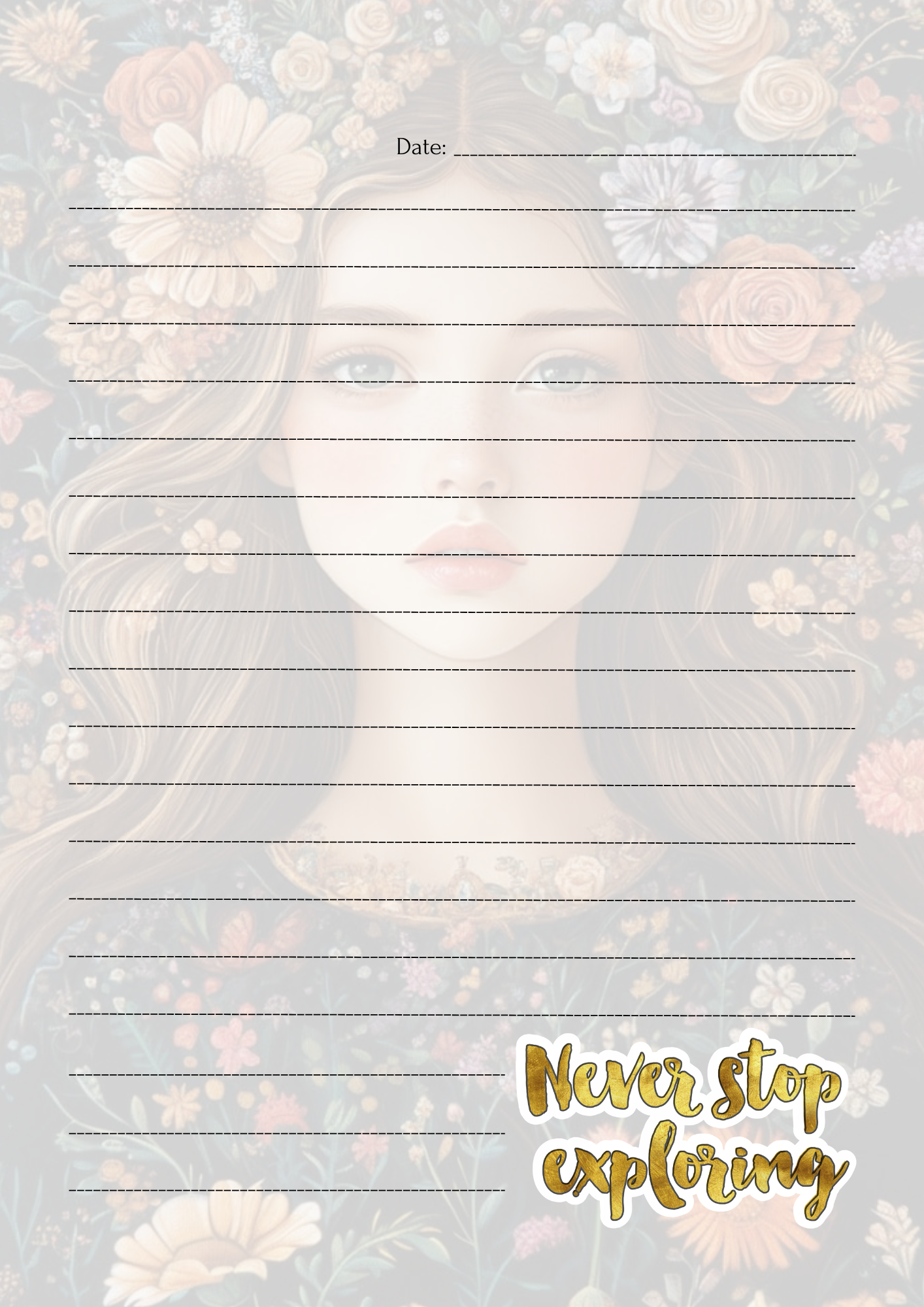 Notepad, 30 to 50 pages, Notepad, Ships to US only, Christian Design, Desk Notepad, Stationery, Custom Notepad, Abstract, Floral, Colorful