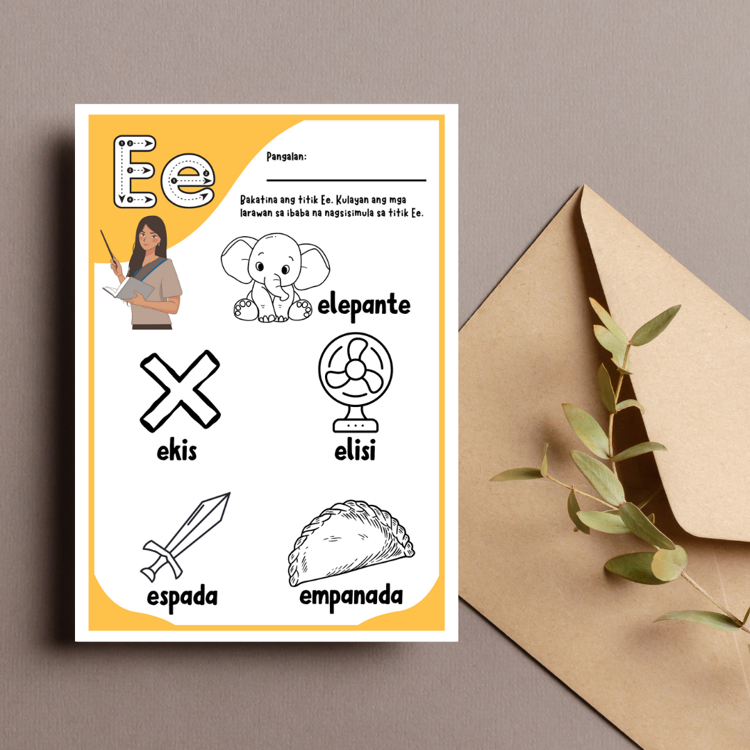 Filipino Coloring Worksheet | Fun & Educational Printable for Kids | Learn Filipino Culture & Language Through Art