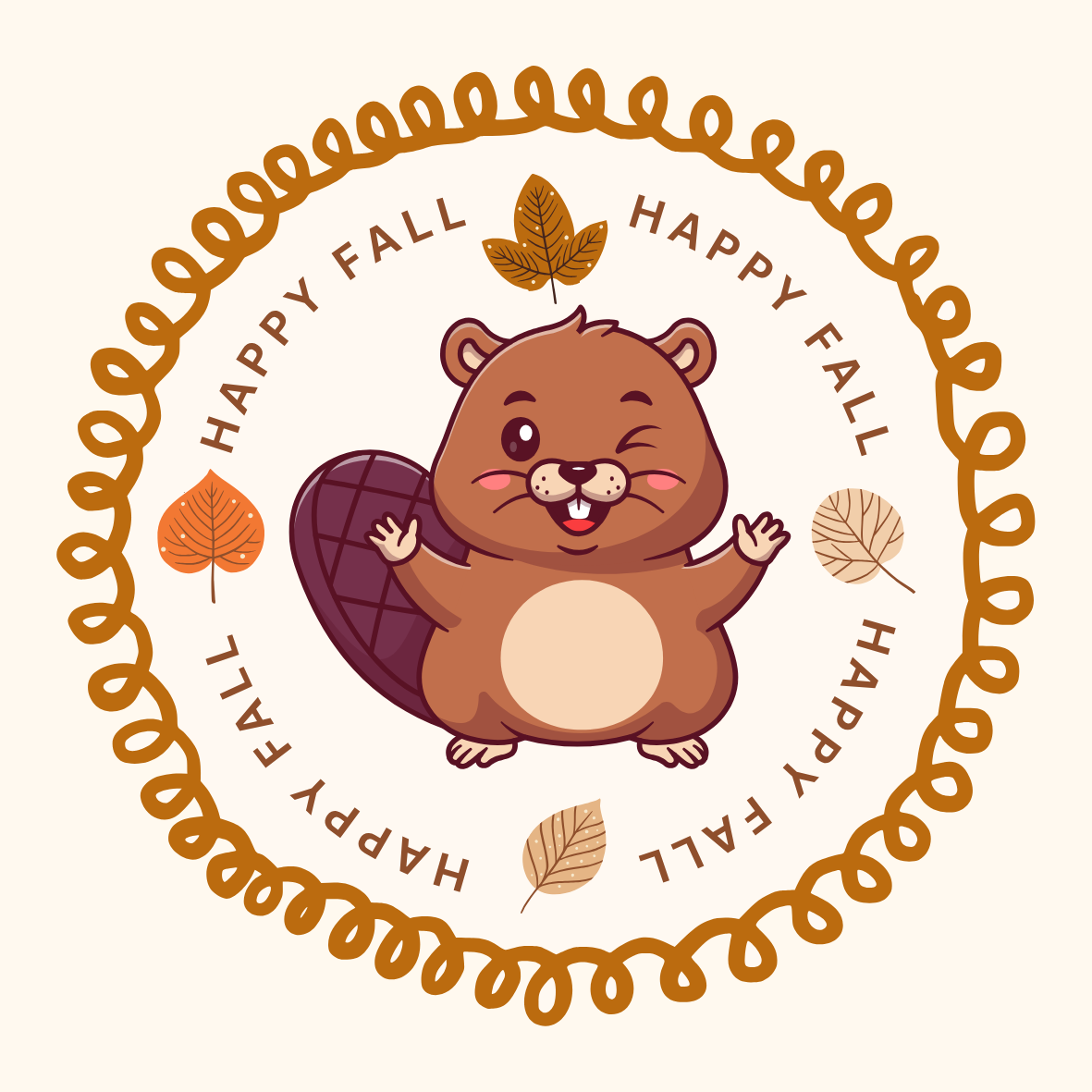 Happy Thanksgiving Day Circle Sticker - Printable Fall Sticker Sheet, Digital Download for Gifts, Envelopes, Labels & Party Favors