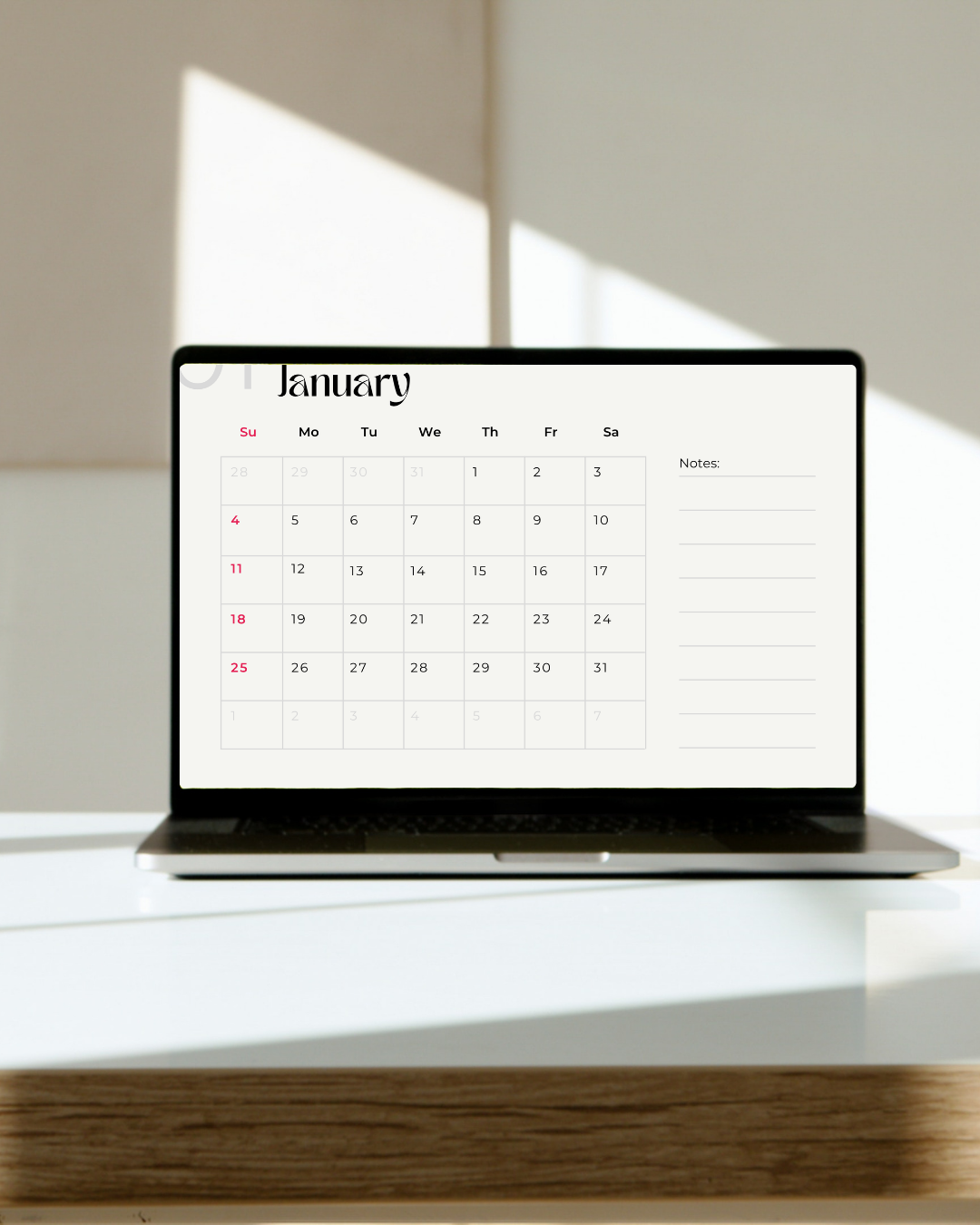 2026 Floral Calendar Printable | Aesthetic Digital Download Calendar | Botanical Wall Art | Ready to Print Monthly Planner Pages