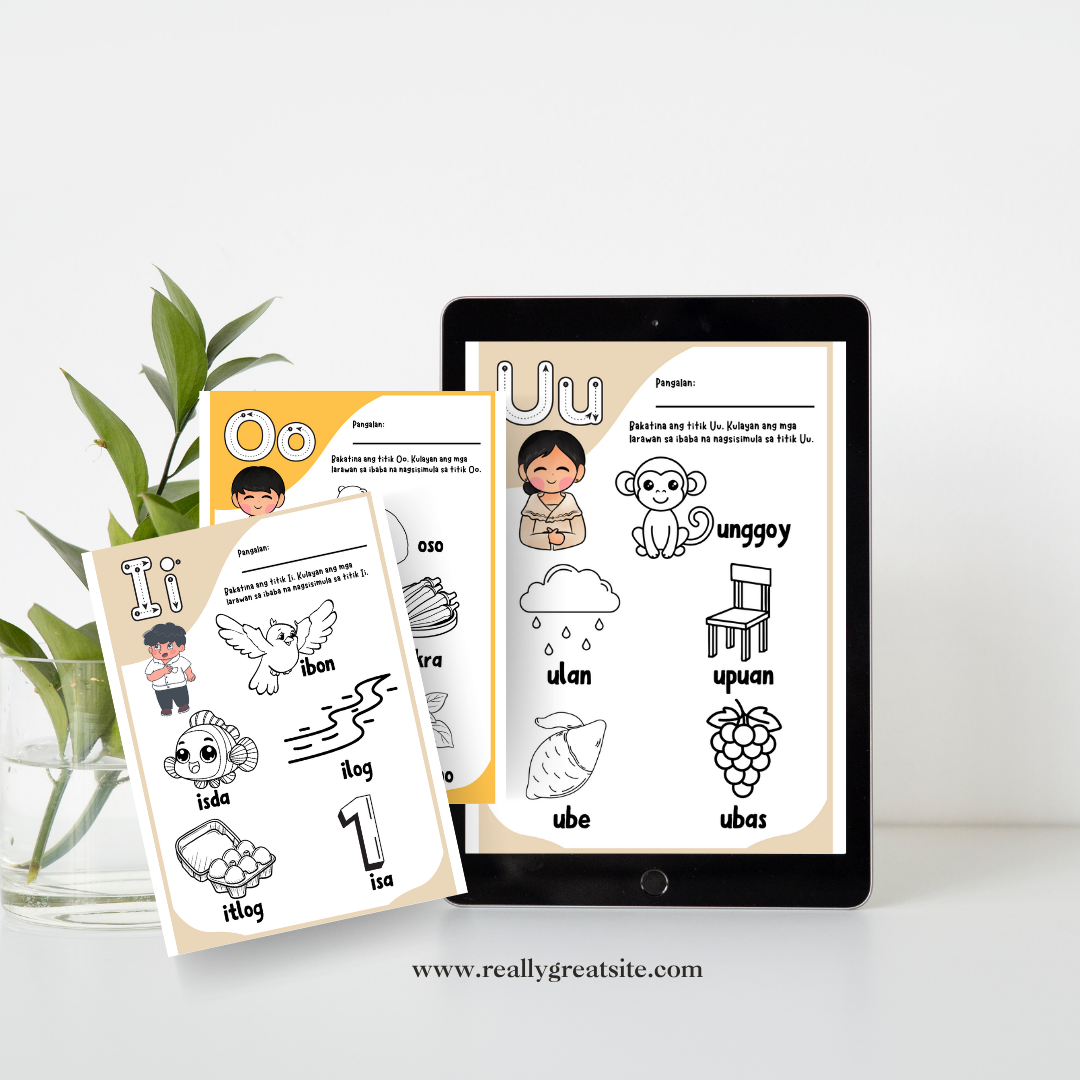 Filipino Coloring Worksheet | Fun & Educational Printable for Kids | Learn Filipino Culture & Language Through Art