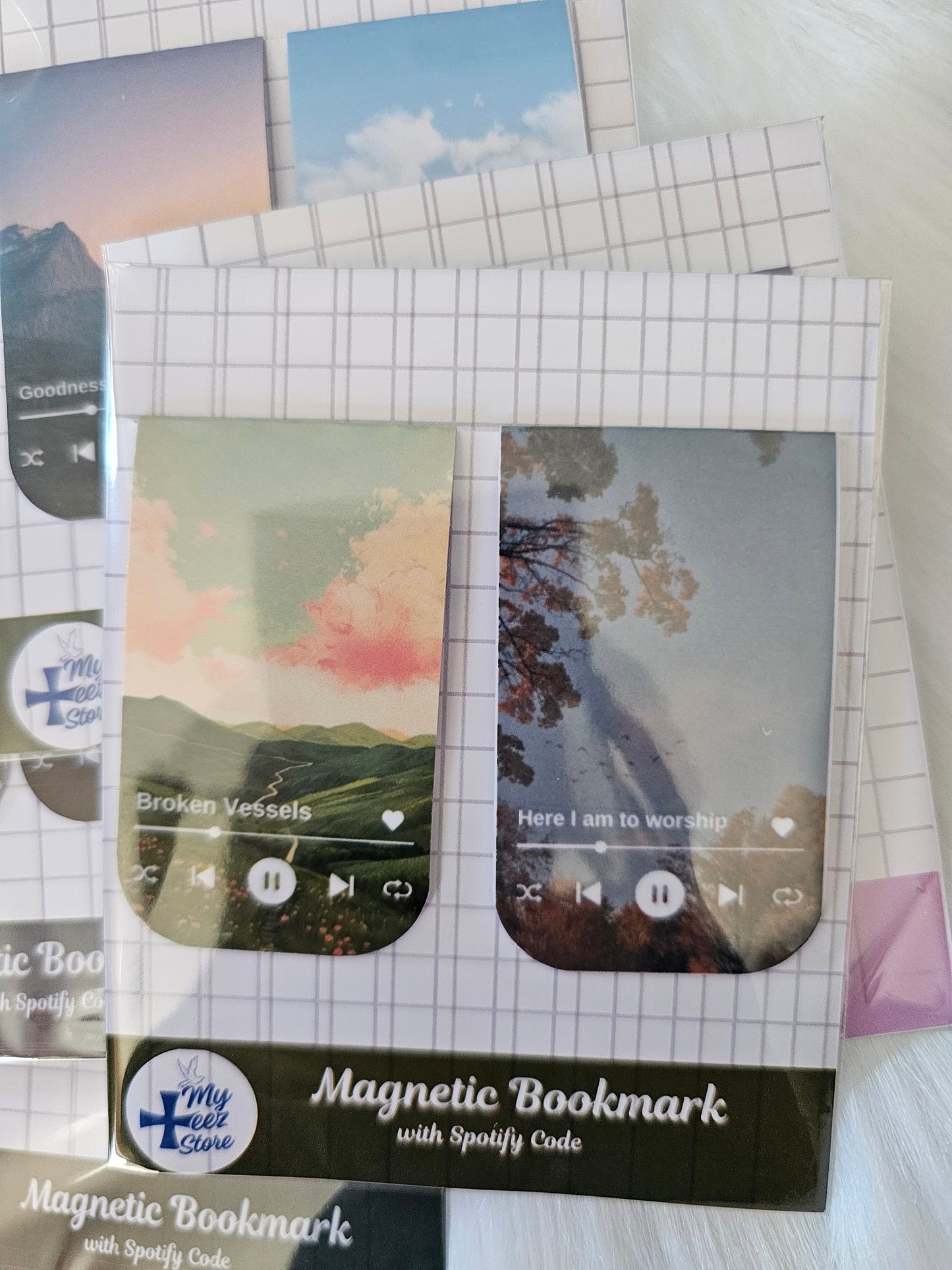 Christian Magnetic Bookmarks – Worship Songs + Spotify Code