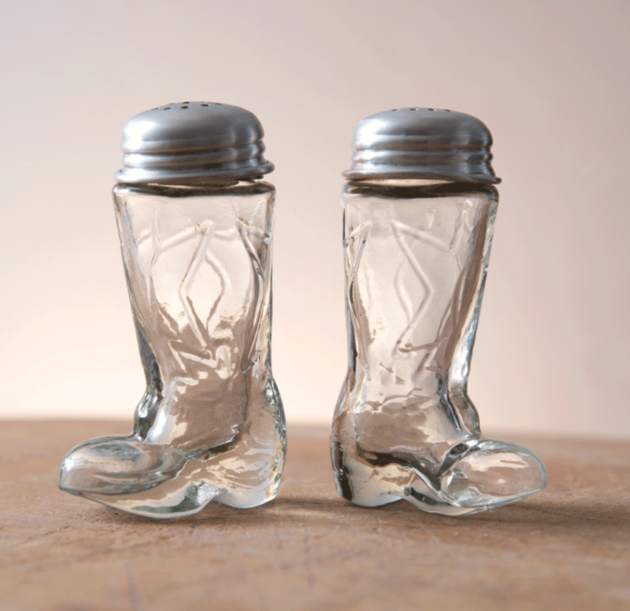 Set of Two Cowboy Boot Salt & Pepper Shakers - Box of 2