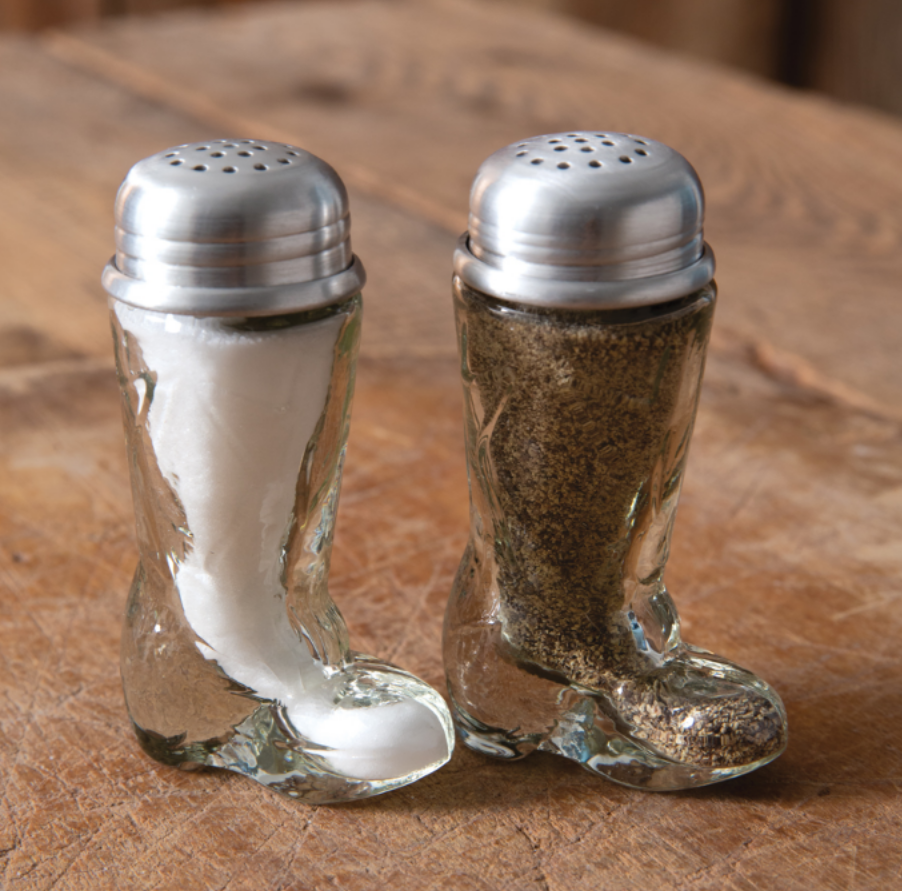 Set of Two Cowboy Boot Salt & Pepper Shakers - Box of 2