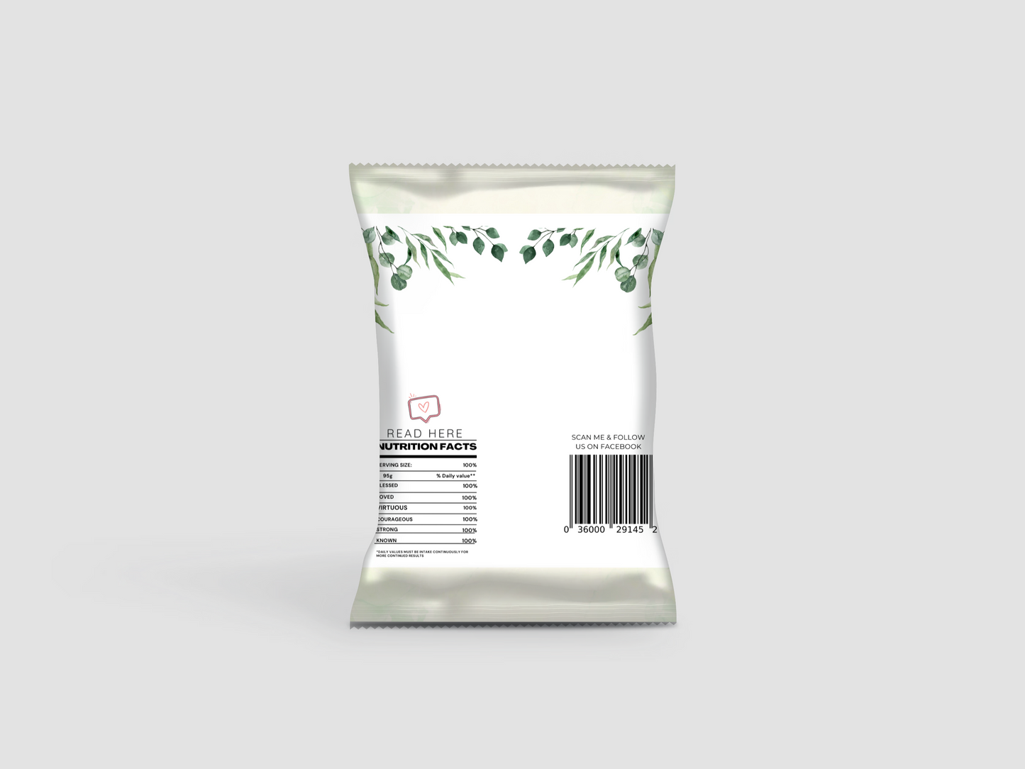 Chip Bag Evangelism Template – Printable Digital Download, Christian Party Favor, Outreach Wrapper Design