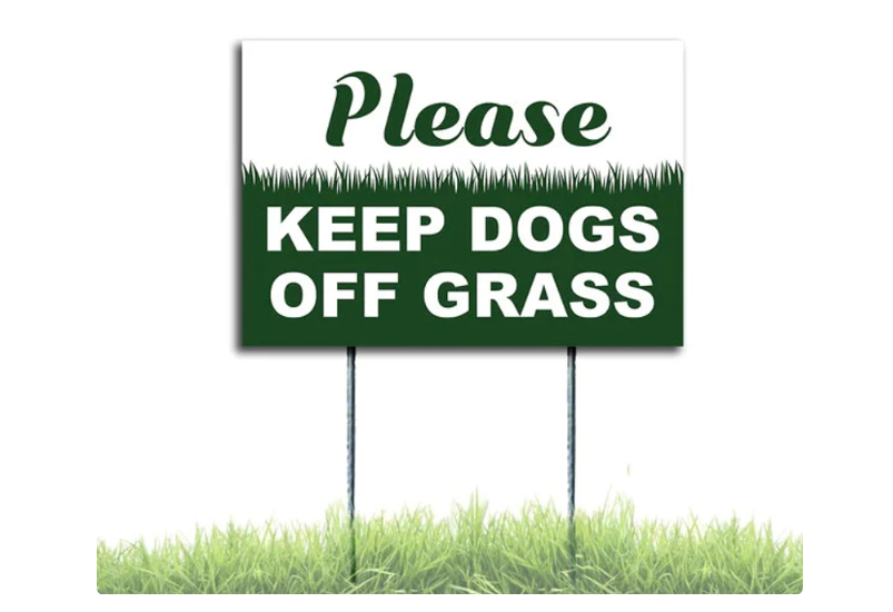 Please Keep Dogs Off Grass Yard Sign, Ships to US only, Plants Protection Restriction Warning Home Yard Garden Indoor Notice Sign