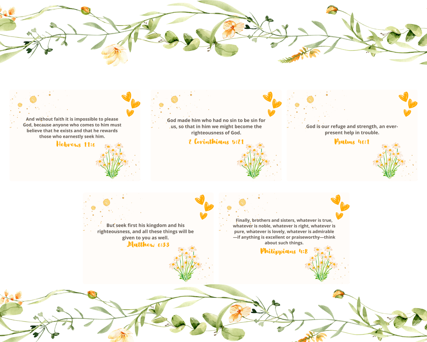 Christian Prayer Cards Printable – Digital Download | Scripture & Bible Verse Prayer Cards | Faith-Based Encouragement Cards