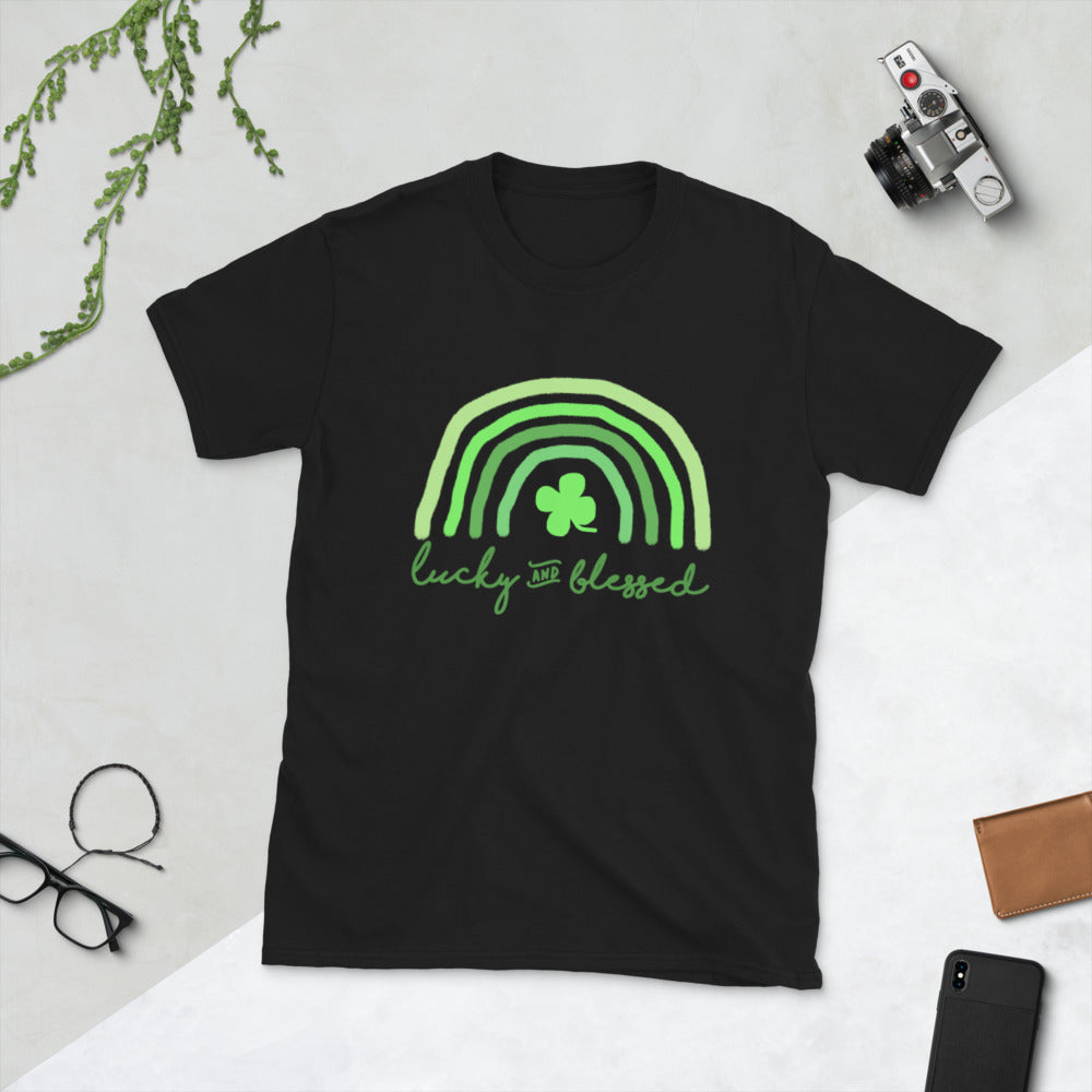 Lucky and Blessed Short-Sleeve Unisex T-Shirt