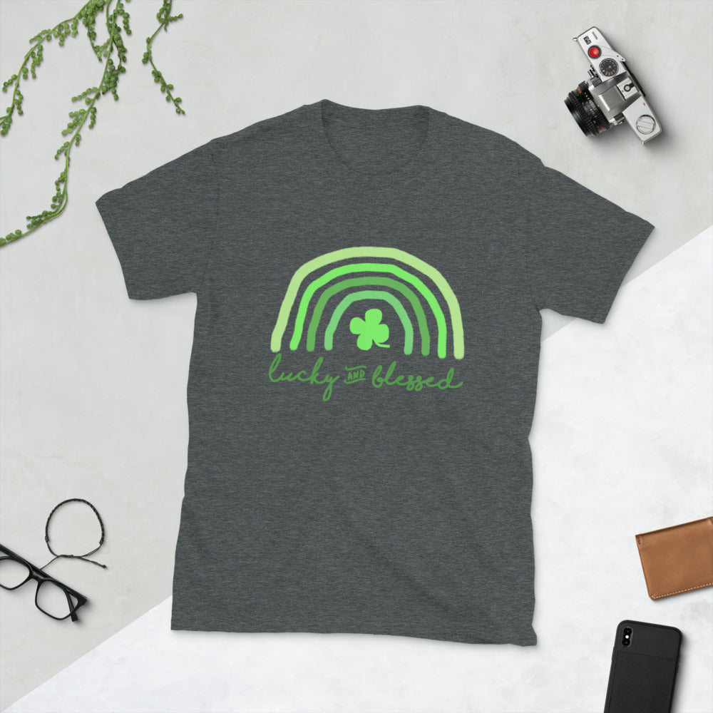 Lucky and Blessed Short-Sleeve Unisex T-Shirt