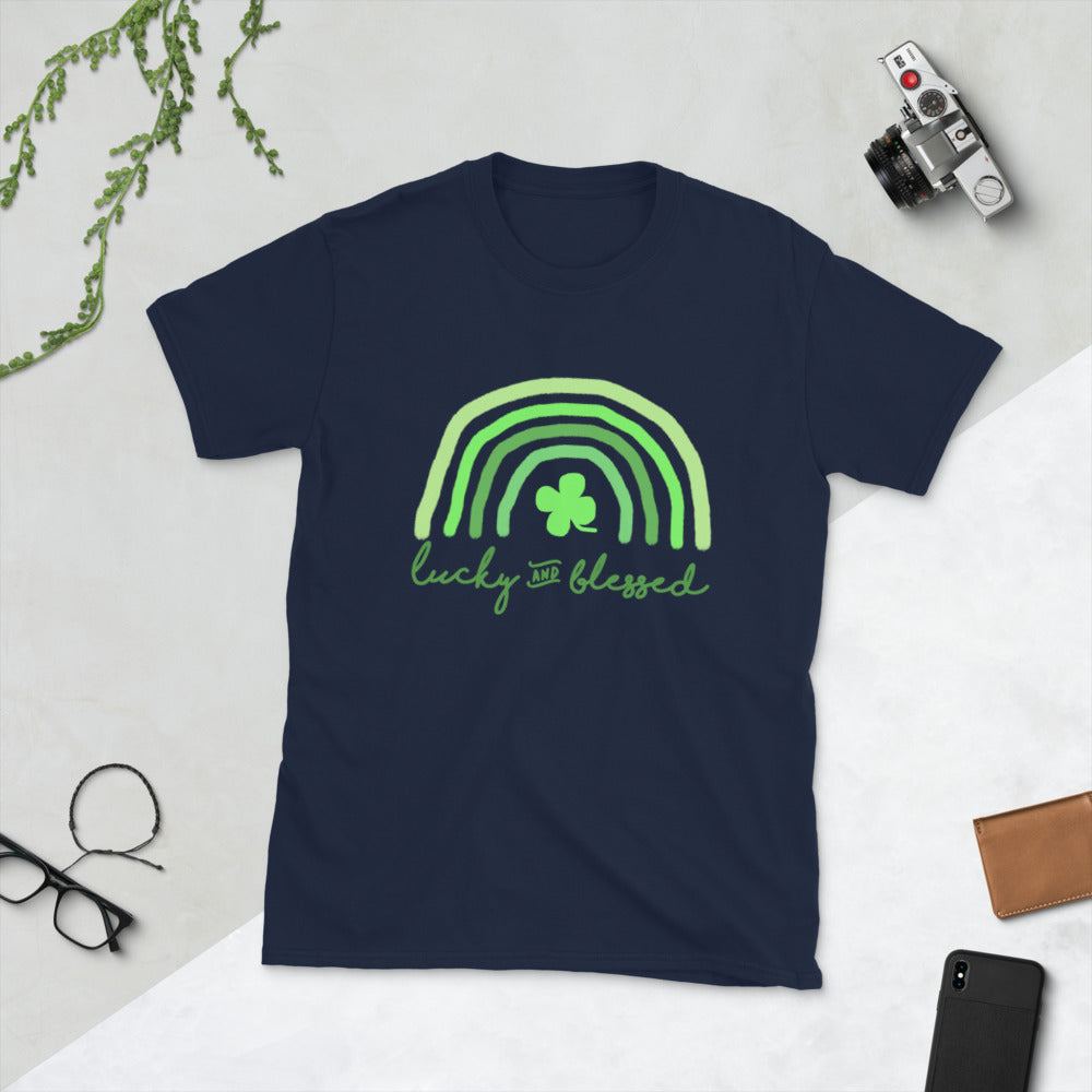 Lucky and Blessed Short-Sleeve Unisex T-Shirt