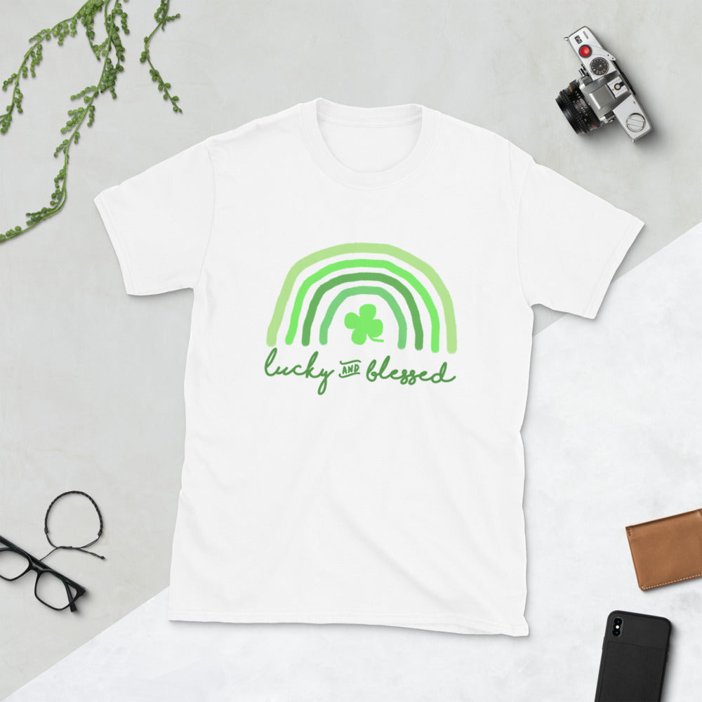 Lucky and Blessed Short-Sleeve Unisex T-Shirt