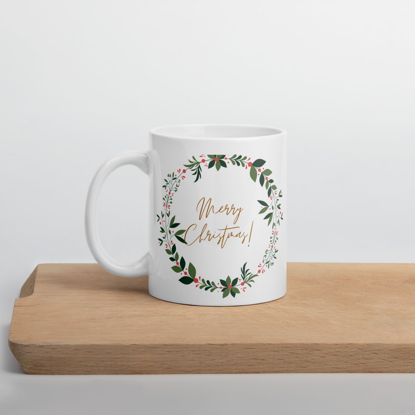 Merry Christmas White Glossy Mug 11oz, 15oz, 20oz, for Coffee and Tea Lovers, For Birthday, Thanksgiving and Christmas Gift Ideas