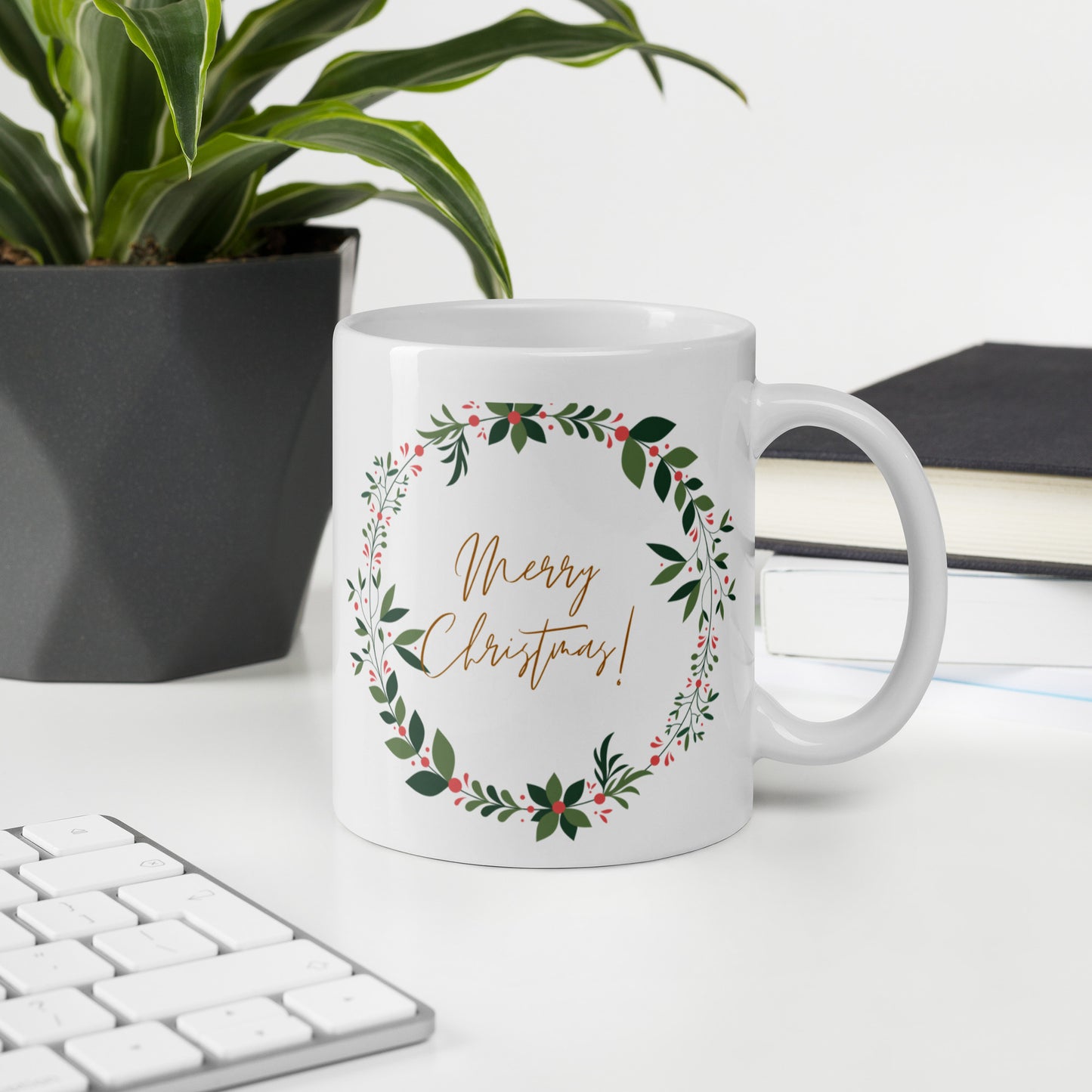 Merry Christmas White Glossy Mug 11oz, 15oz, 20oz, for Coffee and Tea Lovers, For Birthday, Thanksgiving and Christmas Gift Ideas
