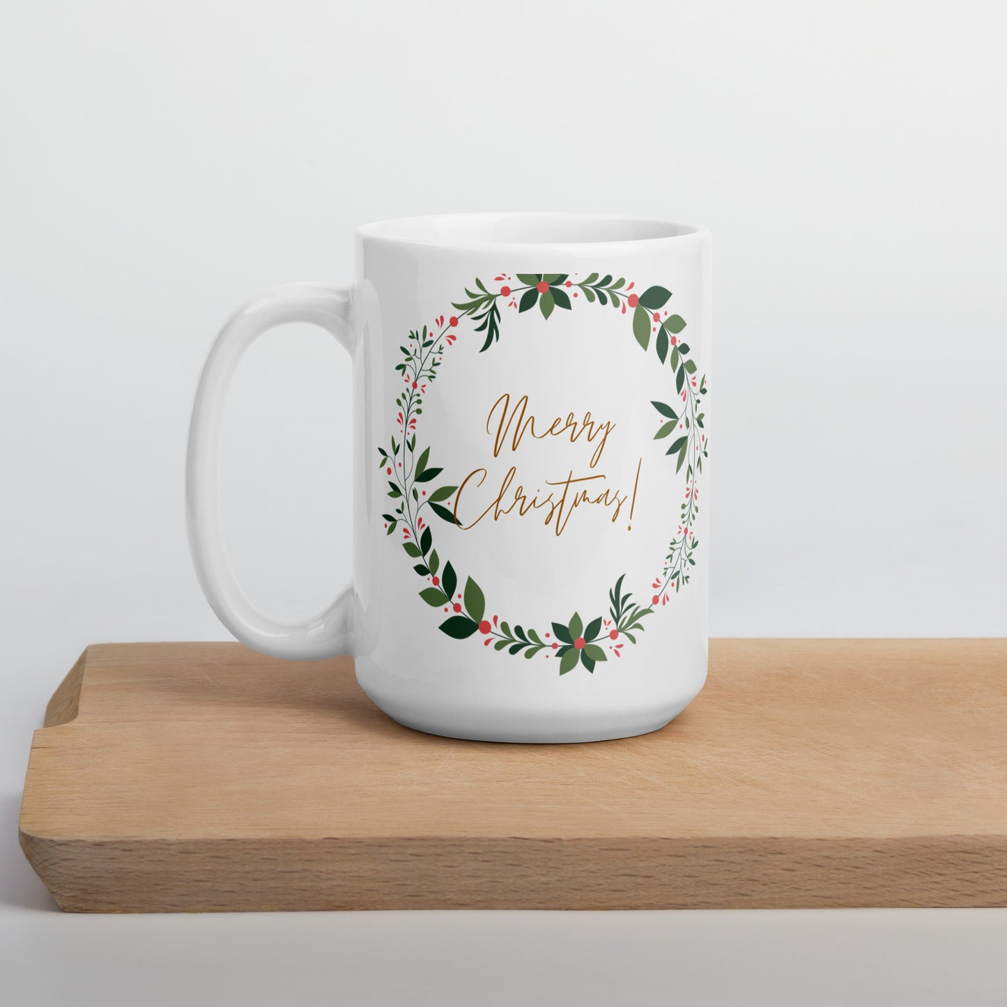 Merry Christmas White Glossy Mug 11oz, 15oz, 20oz, for Coffee and Tea Lovers, For Birthday, Thanksgiving and Christmas Gift Ideas