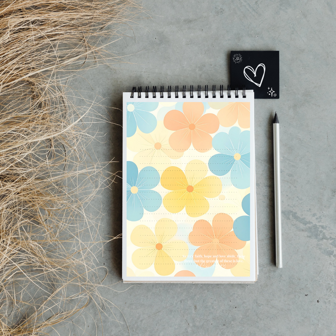 Floral Notepad with Bible Verses – Perfect for Journaling, Note-Taking, and Prayer – Instant Download