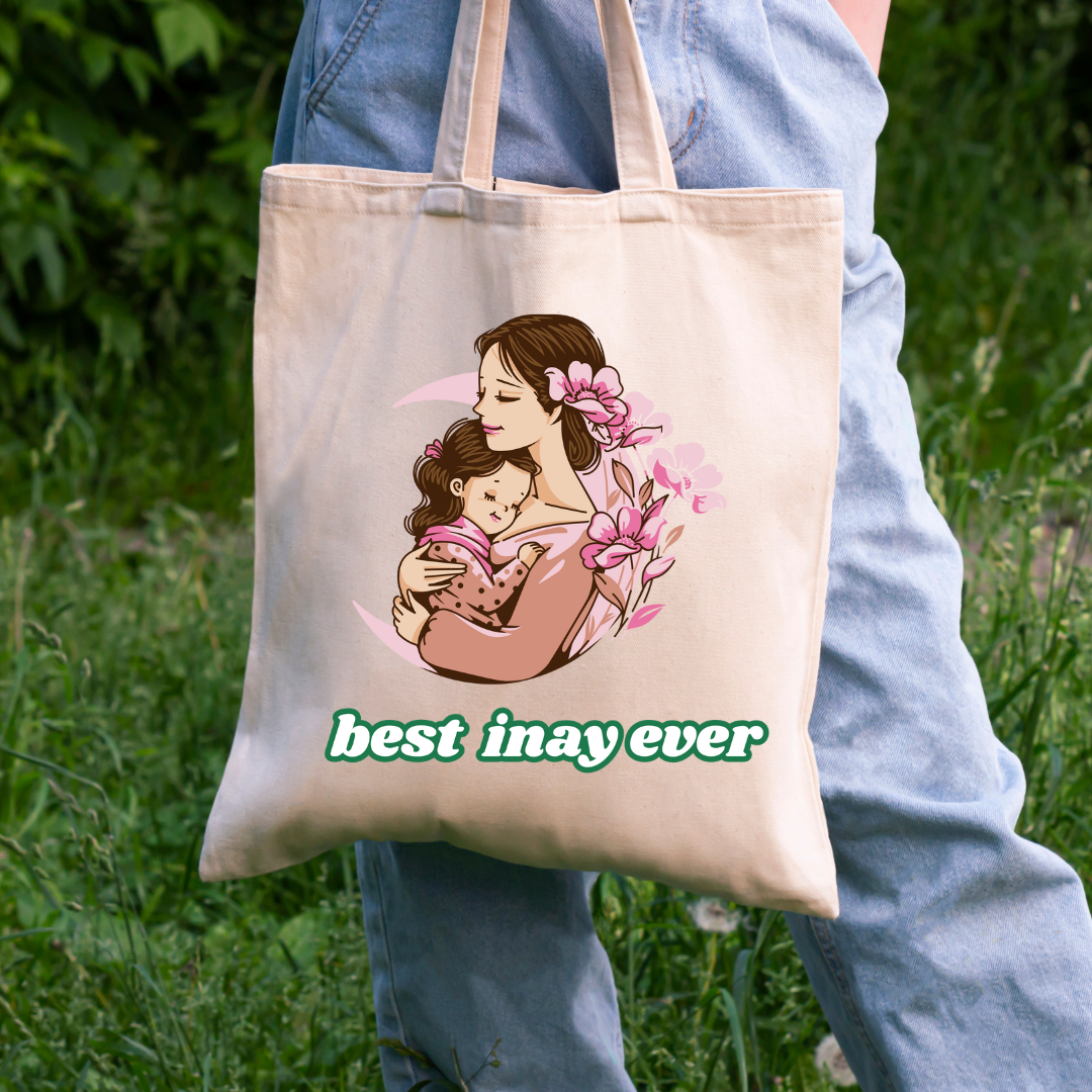 Inay Tote Bag Design | Filipino Mom Digital Download | Mother's Day Gift Idea | Printable Tote Graphic | Inay SVG PNG for DIY Crafts
