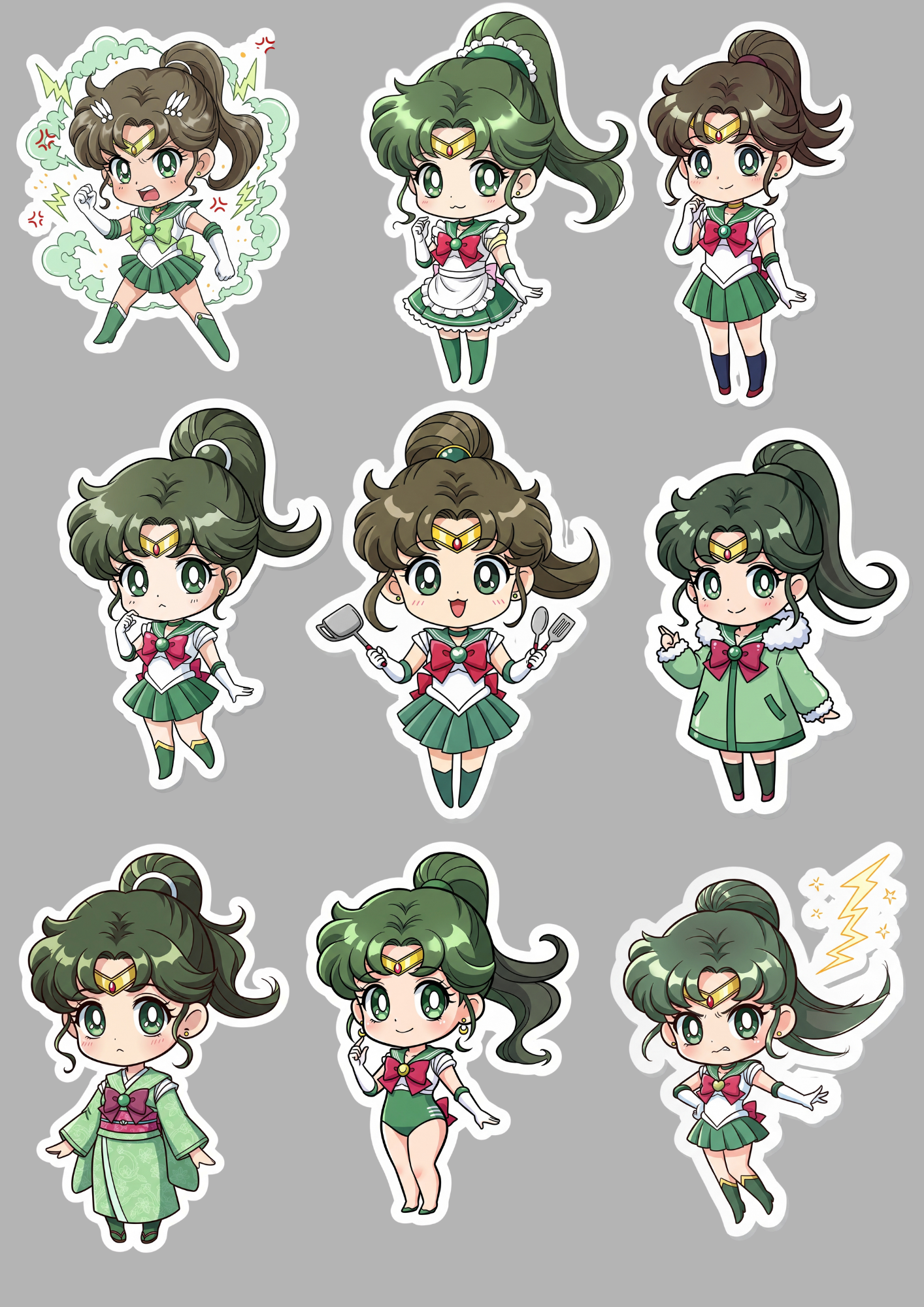 Sailor Moon Stickers Pack | Anime Stickers | Cute Kawaii Waterproof Stickers for Laptop, Water Bottle, Journal, Scrapbook, Planner