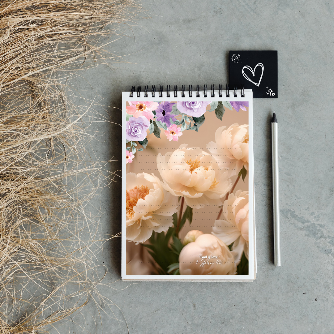 Floral Notepad with Bible Verses – Perfect for Journaling, Note-Taking, and Prayer – Instant Download