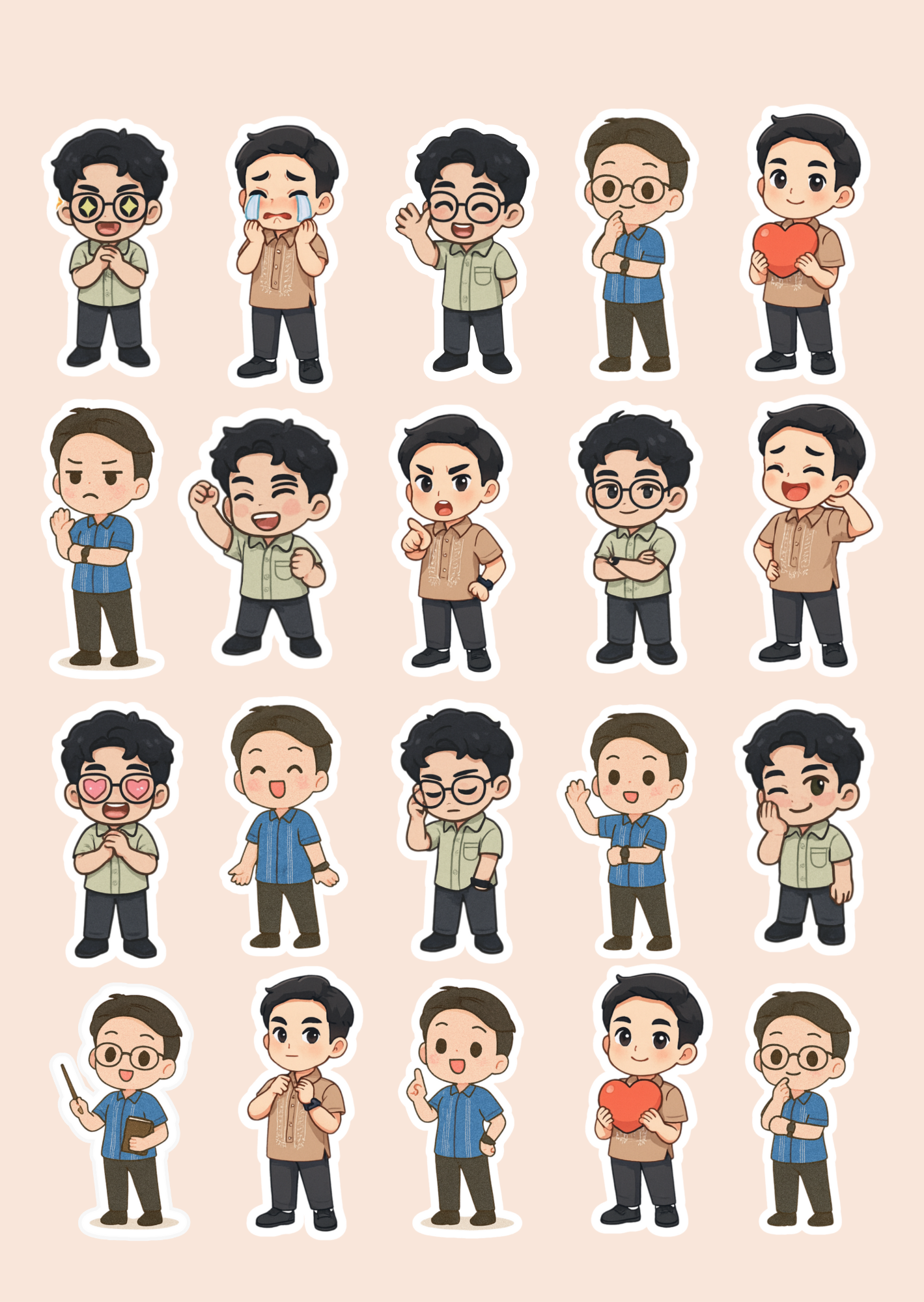 Cute Chibi Teacher Stickers | Adorable Classroom, Planner & Scrapbook Decor