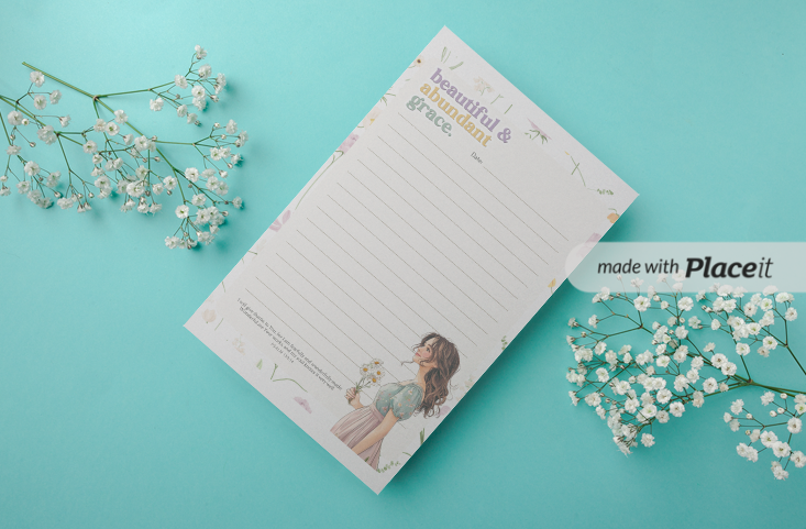 Notepad, 30-50 pages, Cute, Colorful, Abstract, Design, for Journaling, Digital Print