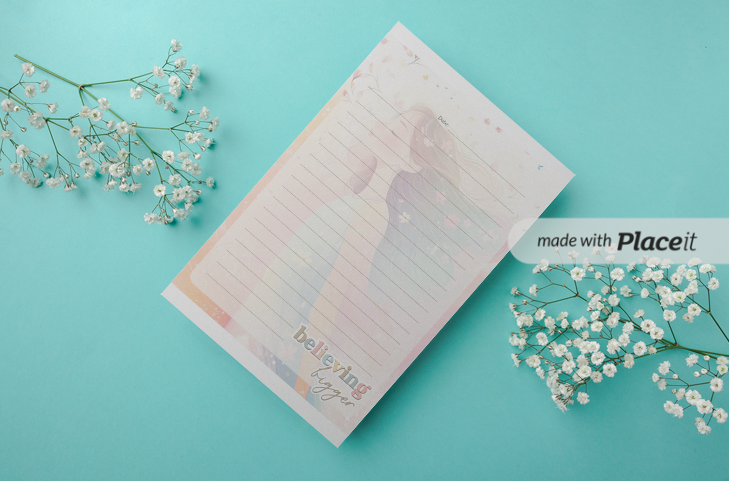 Notepad, 30-50 pages, Cute, Colorful, Abstract, Design, for Journaling, Digital Print