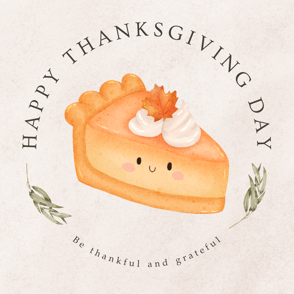 Happy Thanksgiving Day Circle Sticker - Printable Fall Sticker Sheet, Digital Download for Gifts, Envelopes, Labels & Party Favors