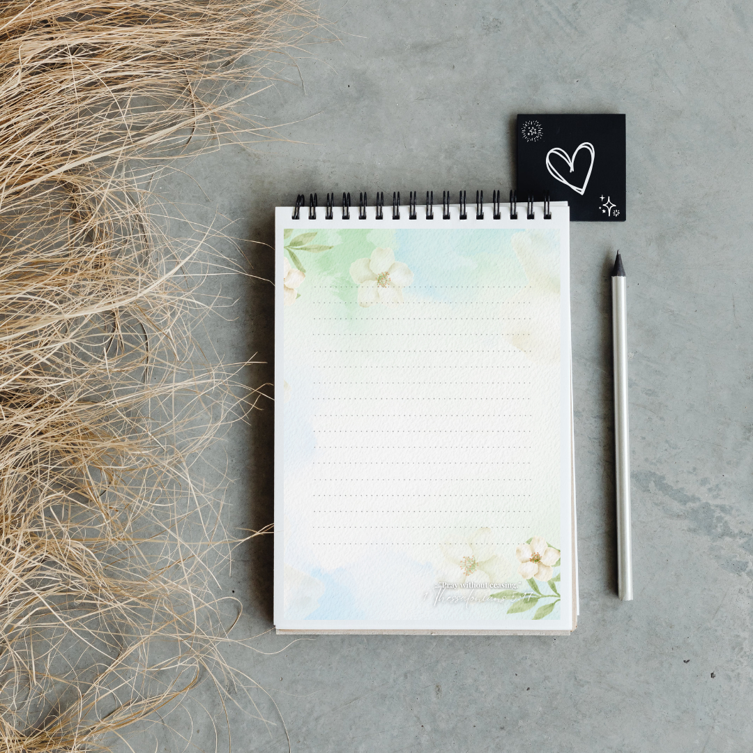 Floral Notepad with Bible Verses – Perfect for Journaling, Note-Taking, and Prayer – Instant Download
