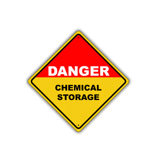 Danger Chemical Storage Diamond Sign 12 x 12