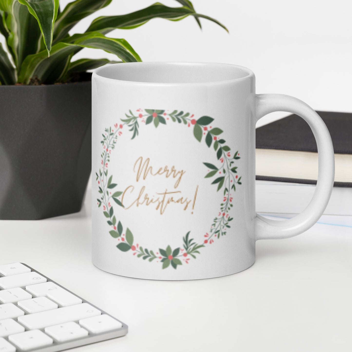 Merry Christmas White Glossy Mug 11oz, 15oz, 20oz, for Coffee and Tea Lovers, For Birthday, Thanksgiving and Christmas Gift Ideas